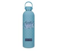 Movom Spring Vibes Bouteille en Acier Inoxydable Bleu 7 x 26,5 x 7 cm