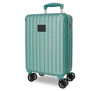 Movom Timber Valise Cabine Vert Turquoise 30x40x20 cm Rigide ABS Serrure à Combinaison Intégrée 24L 2.18kg 4 Doubles Roues Bagage à Main