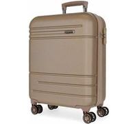 MOVOM Valise cabine Galaxy 40 x 55 x 20 cm Rigide ABS 37 l 3,08 kg 4 roues doubles Bleue/Beige