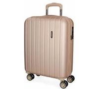 MOVOM Valise Trolley Cabine Wood Beige 40x55x20 cm Rigide ABS avec serrure TSA 38L 4 roues doubles
