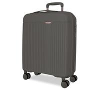 Movom Valise de Cabine Grise 40 x 55 x 20 cm Rigide en polypropylène Fermeture TSA intégrée 37L 2,8 kg 4 Roues Doubles Extensible Bagage à Main