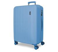 MOVOM Wood Large Denim Valise 53x78x31 cm Rigide ABS Fermeture TSA Intégrée 108L 4.8kg 4 Doubles Roues Extensible