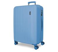 Movom Wood Medium Denim Valise 48x68x27 cm Rigide ABS Fermeture TSA Intégrée 72L 3.5kg 4 Doubles Roues Extensible