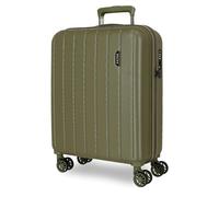MOVOM Wood Valise Cabine, Deux Compartiments, en ABS résistant et léger, 4 roulettes pivotantes, Serrure à Combinaison latérale, par Joumma Bags