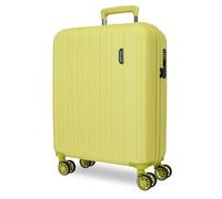 MOVOM Wood Valise Cabine, Deux Compartiments, en ABS résistant et léger, 4 roulettes pivotantes, Serrure à Combinaison latérale, par Joumma Bags