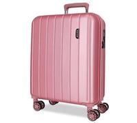 MOVOM Wood Valise Cabine, Deux Compartiments, en ABS résistant et léger, 4 roulettes pivotantes, Serrure à Combinaison latérale, par Joumma Bags