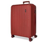MOVOM Valise rigide Wood Grande Rouge 52x75x33 cms TSA 109L 4,9kg 4 roues doubles Extensible