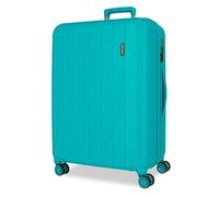 MOVOM Wood Valise Cabine, Deux Compartiments, en ABS résistant et léger, 4 roulettes pivotantes, Serrure à Combinaison latérale, par Joumma Bags