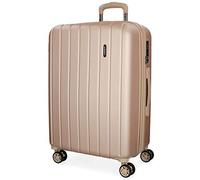Grande valise Movom Wood rigide Champagne -49x70x28cm