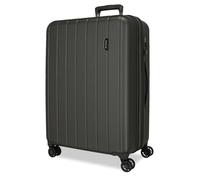 Movom Wood Valise Grande Gris 52x75x33 cms Rigide ABS Serrure TSA 109L 4,9Kgs 4 roues doubles Extensible