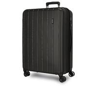 Movom Wood Valise Moyenne Noir 44,5x65x27,5 cms Rigide ABS Serrure TSA 68L 3,8Kgs 4 roues doubles Extensible