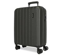 Movom Wood Valise Trolley Cabine Gris 40x55x20 cms Rigide ABS Serrure TSA 38L 3,2Kgs 4 roues doubles Extensible Bagage à main