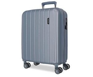 Movom Wood Valise Trolley Cabine Gris 40x55x20 cms Rigide ABS Serrure TSA 38L 3,2Kgs 4 roues doubles Extensible Bagage à main