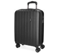 Movom Wood Valise Trolley Cabine Noir 40x55x20 cms Rigide ABS Serrure TSA 38L 2,9Kgs 4 roues doubles Bagage à main