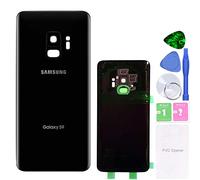 MovTEK Couvercle Batterie Vitre Arrière de Remplacement d'origine pour Samsung Galaxy S9 G960F Cache Batterie avec Lentille de Caméra (Noir Minuit)