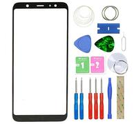 MovTEK Kit de Remplacement de Ecran Tactile Vitre Avant d'origine pour Samsung Galaxy A6 Plus 2018 A605F Lentille Extérieur Verre avec l'outil de séparation Noir