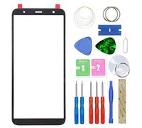 MovTEK Kit de Remplacement de Ecran Tactile Vitre Avant d'origine pour Samsung Galaxy J6 Plus 2018 J610F/ J4 Plus J415F Lentille Extérieur Verre avec l'outil de séparation Noir