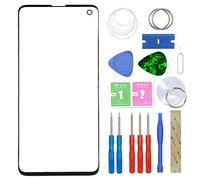 MovTEK Kit de Remplacement de Ecran Tactile Vitre Avant d'origine pour Samsung Galaxy S10 G973F Lentille Extérieur Verre Noir