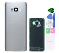 MovTEK Vitre Arrière Cache Batterie de Remplacement Origine pour Samsung Galaxy S8 G950F Couvercle Batterie avec lentille de caméra (Argent Artic)