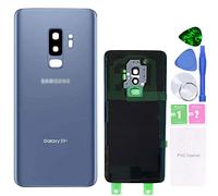 MovTEK Vitre Arrière Cache Batterie de Remplacement Origine pour Samsung Galaxy S9 Plus G965F Couvercle Batterie avec lentille de caméra (Bleu Corail)