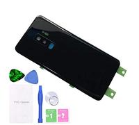 MovTEK Vitre Arrière Cache Batterie de Remplacement Origine pour Samsung Galaxy S9 Plus G965F Couvercle Batterie avec lentille de caméra (Noir Minuit)