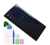 MovTEK Vitre Arriere Cache Batterie d'origine Remplacement pour Samsung Galaxy Note 10 N970F Ecran Arrière avec Lentille de Caméra - Noir