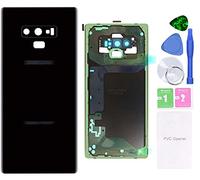 MovTEK Vitre Arriere Cache Batterie d'origine Remplacement pour Samsung Note 9 N960F Ecran Arrière avec Lentille de Caméra et Outils - Noir Minuit