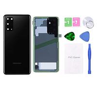 MovTEK Vitre Arriere Cache Batterie d'origine Remplacement pour Samsung S20 G980F /5G G981B Ecran Arrière avec Lentille de Caméra et Outils - Noir Cosmique