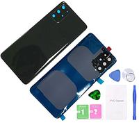 MovTEK Vitre Arriere Cache Batterie d'origine Remplacement pour Samsung S20+ Plus G985F/5G G986B Ecran Arrière avec Lentille de Caméra et Outils - Noir Cosmique