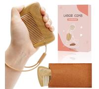 Mowawa Peigne d'accouchement en bois de santal pour soulager la douleur et l'accouchement - Cadeau de travail avec affirmation de naissance pour femme - Peigne en bois pour contracter la grossesse