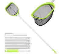 Mowend 185cm épuisettes de Surface pour Piscine,Filets de Fond de Piscine avec percher Stable en Aluminium de 1,5M, épuisette 20cm de Profonde avec percher 6 pièces pour Piscine, Spa, Source Chaude