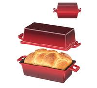 MOWETOO Casserole en fonte, 2 en 1 avec couvercle, casserole en fonte pour cuire du pain, des ragoûts et des soupes, etc. Utilisé pour cuire du pain, des ragoûts et des soupes, etc. Moule à pain