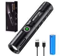 MOWETOO Lampe Torche LED Rechargeable, 3500 Lumens Lampe Torche Ultra Puissante Zoomable avec 3 Modes d'éclairage Mini USB Recharge Flashlight pour Camping en Plein Air Randonnée