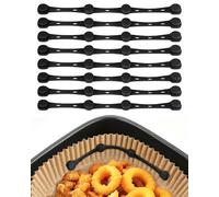 MOWETOO Lot de 8 Aimants pour Papier Sulfurisé Airfryer - En Silicone - Pour Empêcher le Papier Sulfurisé de Couvrir Les Aliments - Accessoires de Friteuse à Air Chaud pour Ninja, Philips, Cosori
