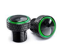 MOWOK Lot de 2 capuchons de rétroviseurs moto accessoires pour kawasaki Z900 Z650 2025 2026 Z1000 Z750 Z800 Z400 Z900RS Z250 Z300 Bouchon pour rétroviseurs pour moto miroir trou bouchon (vert)