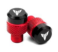 MOWOK M10 x 1.25 Aluminium Bouchons Trous Rétroviseur Moto Accessoires Pour Yamaha MT 07 09 10 MT07 MT09 SP MT10 FZ07 MT25 MT125 XSR700 XSR900 Miroir Fermeture Bouchons (Rouge)