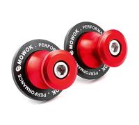 MOWOK M6 Diabolos Moto Accessoires pour MT 09 10 125 R7 R1 R6 R25 R9 FZ6 TRACER 7 9 700 900 GT XSR900 Tenere700 TRK 502 702 X Aprilia RS660 RS V4 Curseurs de Bras Oscillant Support Montage (Rouge)