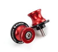 MOWOK M8 Diabolos Moto Accessoires pour Kawasaki Ninja 650 400 1000 SX ZX-6R ZX-4R ZX-4RR ZX-10R ZX10R ZX4R Z650 Z900 RS Z800 Z1000 VERSYS 650 ER6N Curseurs de Bras Oscillant Support Montage (Rouge)