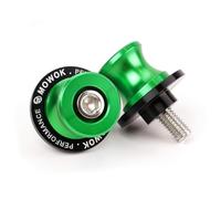 MOWOK Paire de M8 Diabolos Moto Accessoires pour KAWASAKI Z650 Z900 RS 2025 Z800 Z1000 SX 2023 VERSYS650 Ninja 650 500 1000SX ZX-6R ZX-10R ZX4R ZX-4RR Curseurs de Bras Oscillant Support Montage (Vert)