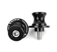 MOWOK Paire de M8 Diabolos Moto Accessoires pour KAWASAKI Z650 Z900 RS Z800 Z1000 VERSYS 650 ER6N Ninja 650 400 1000 SX ZX-10R ZX-4R ZX-4RR ZX4R ZX6R Curseurs de Bras Oscillant Support Montage (Noir)