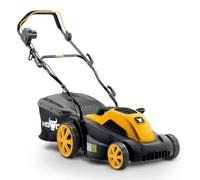 MOWOX POWER Tondeuse à Gazon Électrique, 1600W, Largeur de Coupe de 38cm, Réglage de Hauteur sur 5 Positions, Guidon Pliable, Bac à Herbe de 40L