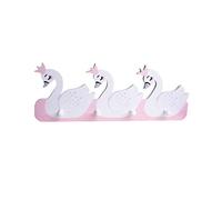 Mowtom Armoire Enfant avec 4 Crochets Swan Crochet Auto-adhésif pour Papier Peint Mural étagère Murale Chambre d'enfant étagère Enfant sans perçage avec 4 Crochets