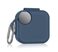 MOWYEOK Coque de protection en silicone compatible avec CMF Buds Pro 2, portable anti-rayures et anti-chocs, LED avant visible, accessoire de boîtier pour CMF Buds Pro 2, avec boucle à anneau - Bleu