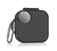 MOWYEOK Coque de protection en silicone compatible avec CMF Buds Pro 2, portable anti-rayures et anti-chocs, LED avant visible, accessoire de boîtier pour CMF Buds Pro 2, avec boucle à anneau - Noir