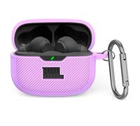 MOWYEOK Coque de protection en silicone compatible avec JBL Vibe Beam, portable et coque en silicone résistante aux chocs, avant LED visible, pour accessoires de boîtier JBL Vibe Beam, avec mousqueton