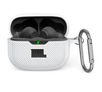 MOWYEOK Coque de protection en silicone compatible avec JBL Vibe Beam, portable et coque en silicone résistante aux chocs, avant LED visible, pour accessoires de boîtier JBL Vibe Beam, avec mousqueton