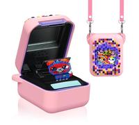 MOWYEOK Coque de protection en silicone souple compatible avec les accessoires du Bitzee Interactive Toy Digital Pet, avec cordon (rose)