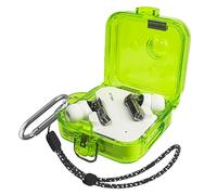 MOWYEOK Étui de protection en TPU transparent pour écouteurs Nothing Ear 2, compatible avec étui de chargement Nothing Ear 2, avec dragonne et porte-clés Jaune transparent