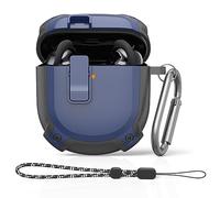 MOWYEOK Étui de sécurité compatible avec Bose QuietComfort Earbuds II 2022, étui rigide léger et résistant aux chocs avec mousqueton et cordon anti-perte pour accessoires Bose QC II - Bleu
