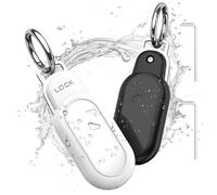 MOWYEOK [Lot de 2] Support pour Galaxy SmartTag2, étui de protection étanche caché pour PC, coque design à couverture complète avec porte-clés (noir + blanc)